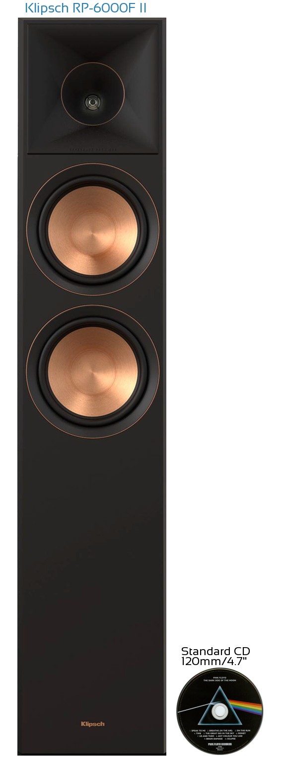Klipsch RP-6000F II Real Life Body Size Comparison
