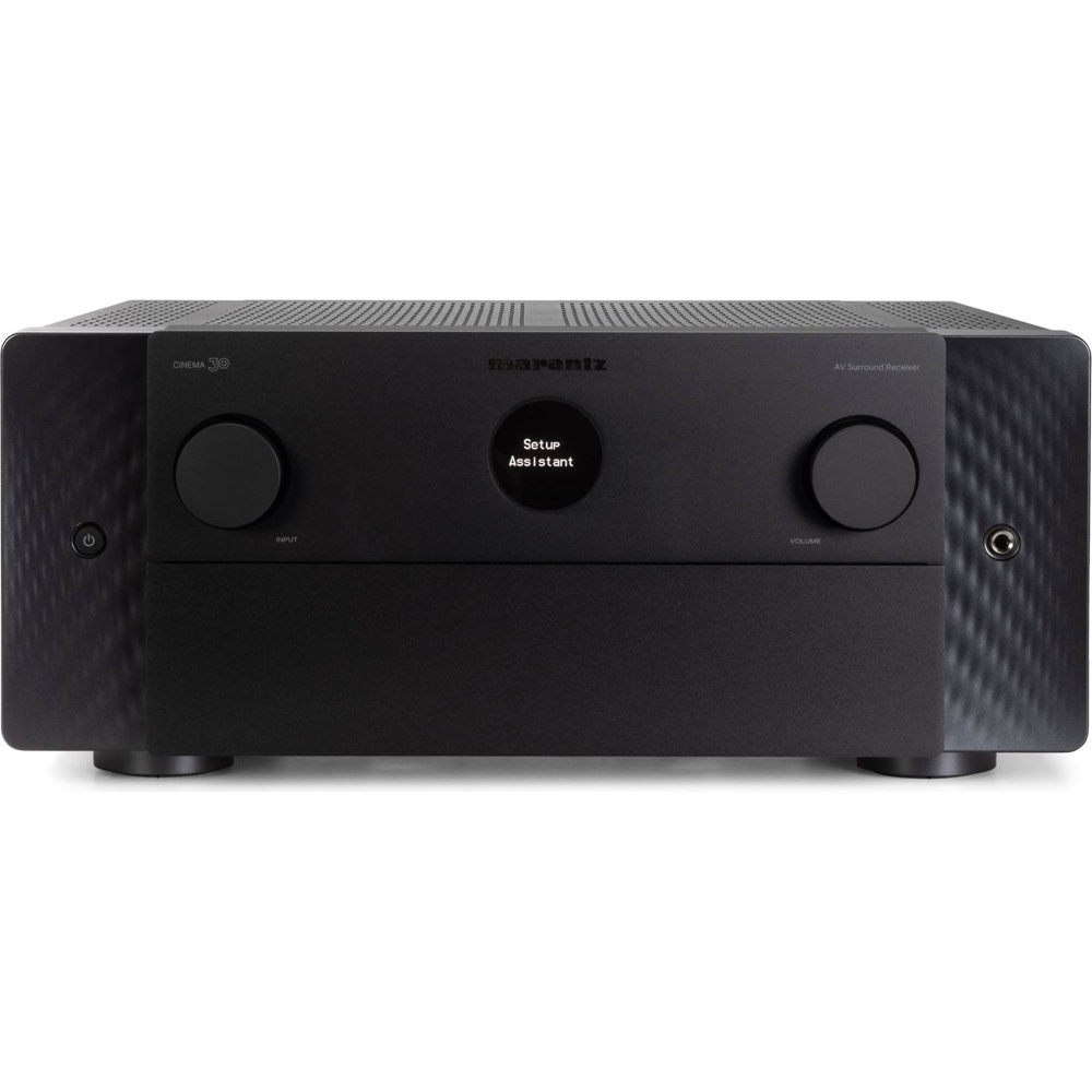 Marantz Cinema 30, 4,800 dollars, 11 Class A/B channels and four subwoofer outputs, the Audioholics high-end pick