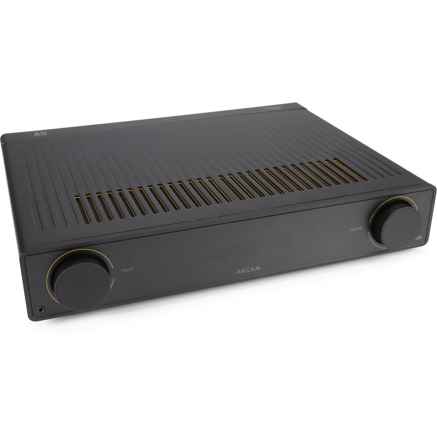Arcam A5, the 2023 amplifier we hold at 699 dollars, the A5+ that won is the same 50 watts at 1199 dollars