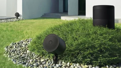 The KEF Landscape P6Q outdoor system, which ships with a KASA 4-250M amplifier