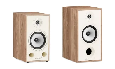 The Triangle Borea BR03 (left) and BR04 (right), scaled by height. The BR04 is 45 mm taller and swaps two small ports for one big one.
