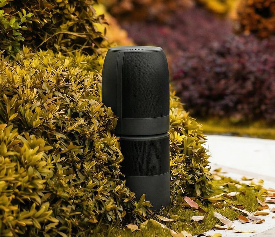 The BH6Q bollard, one of the speakers KEF says wants 240 watts, which is more than an eight-channel KASA gives with everything running