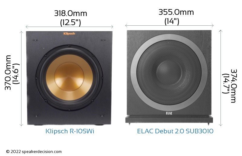 Klipsch Reference R10SWi vs ELAC Debut 2.0 SUB3010 Detailed Comparison